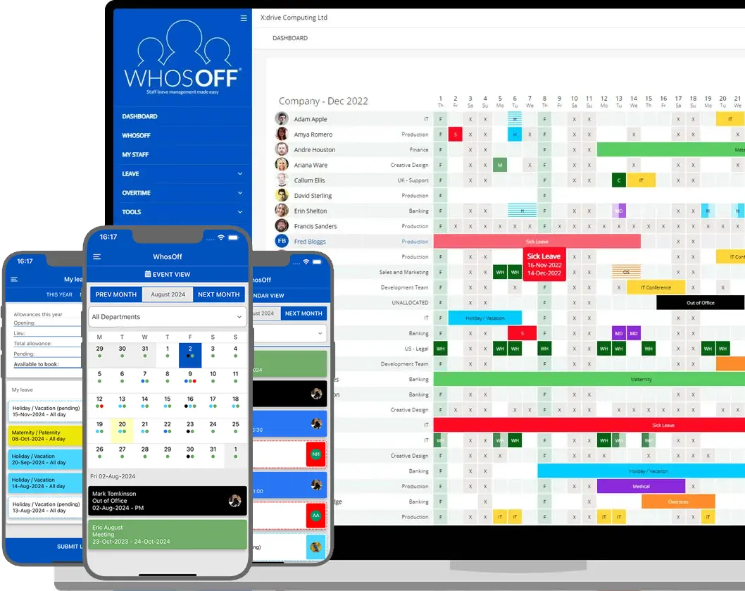 Large screenshot of WhosOff calendar